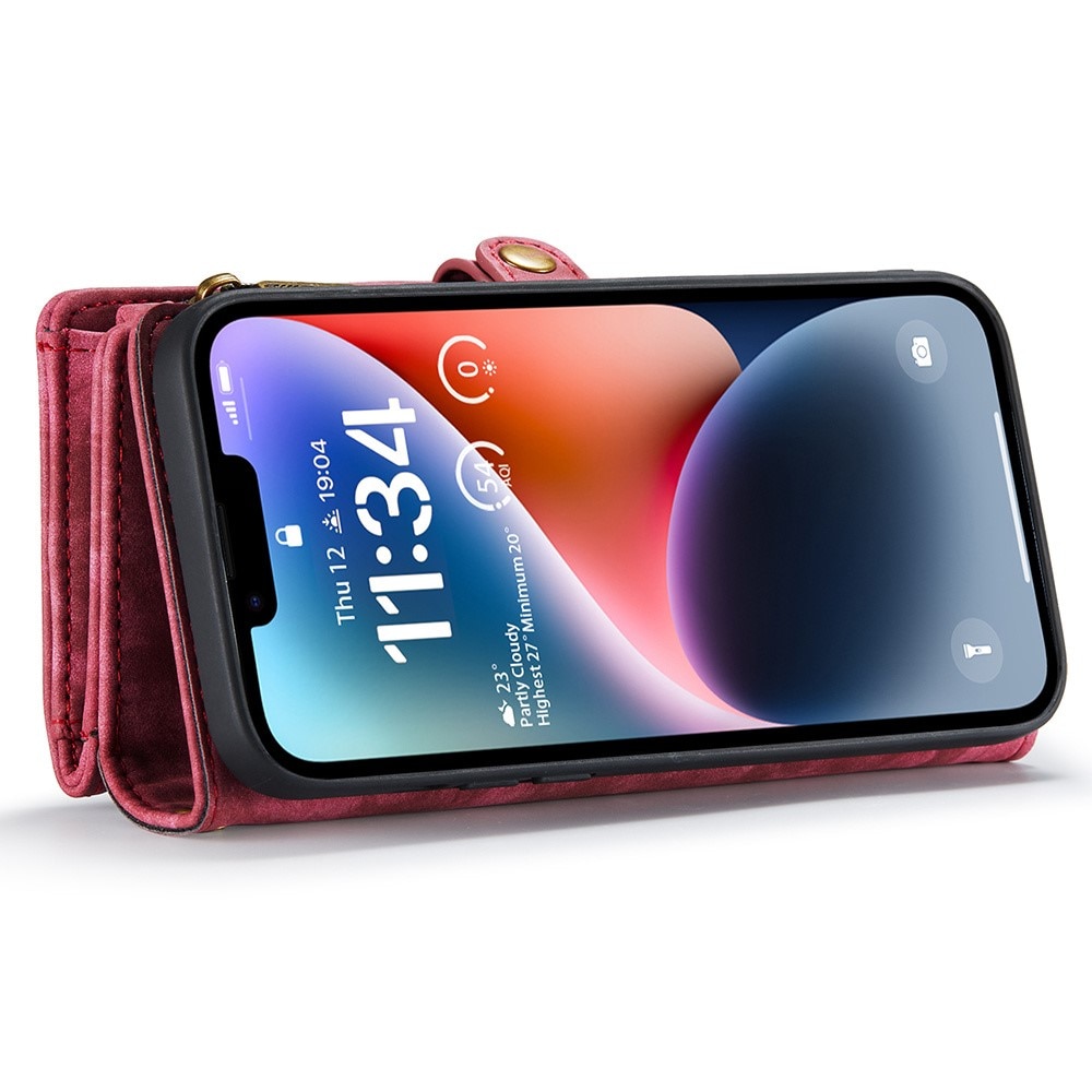 Multi-slot Suojakotelo iPhone 15 Pro Punainen