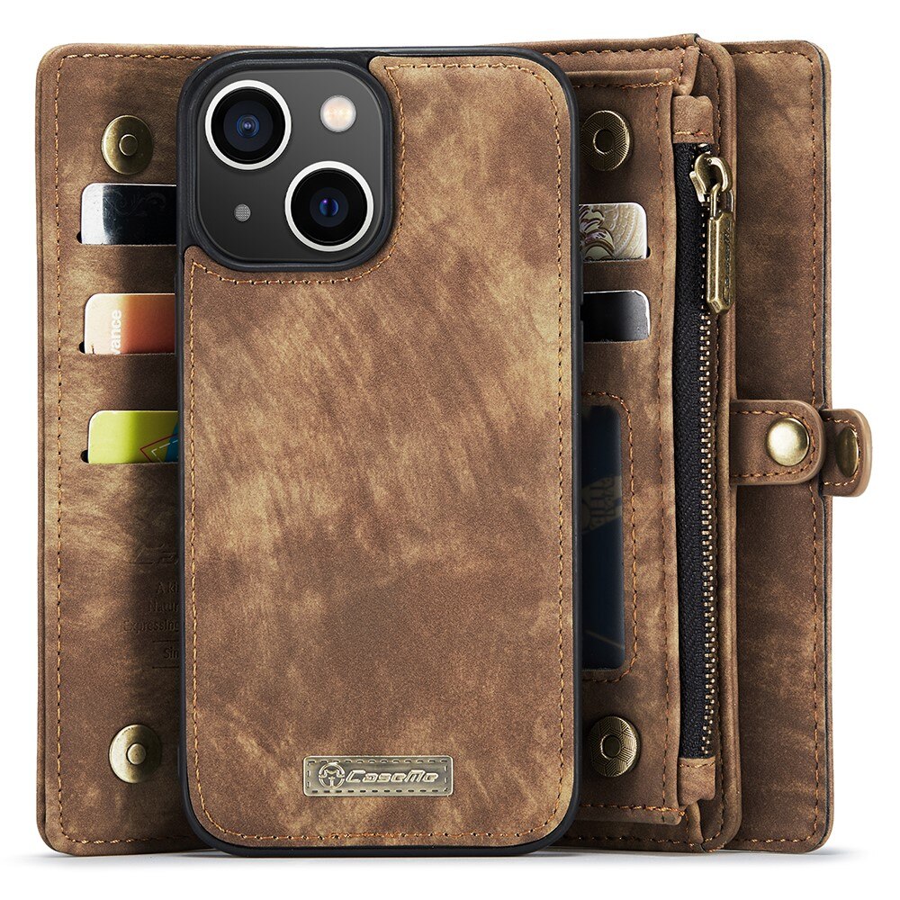 Multi-slot Suojakotelo iPhone 15 Ruskea