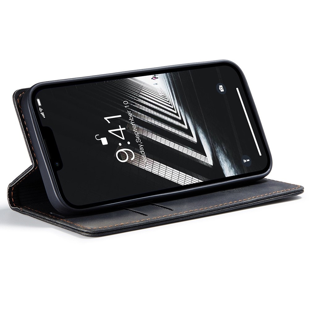 Slim Lompakkokotelo iPhone 15 Pro musta