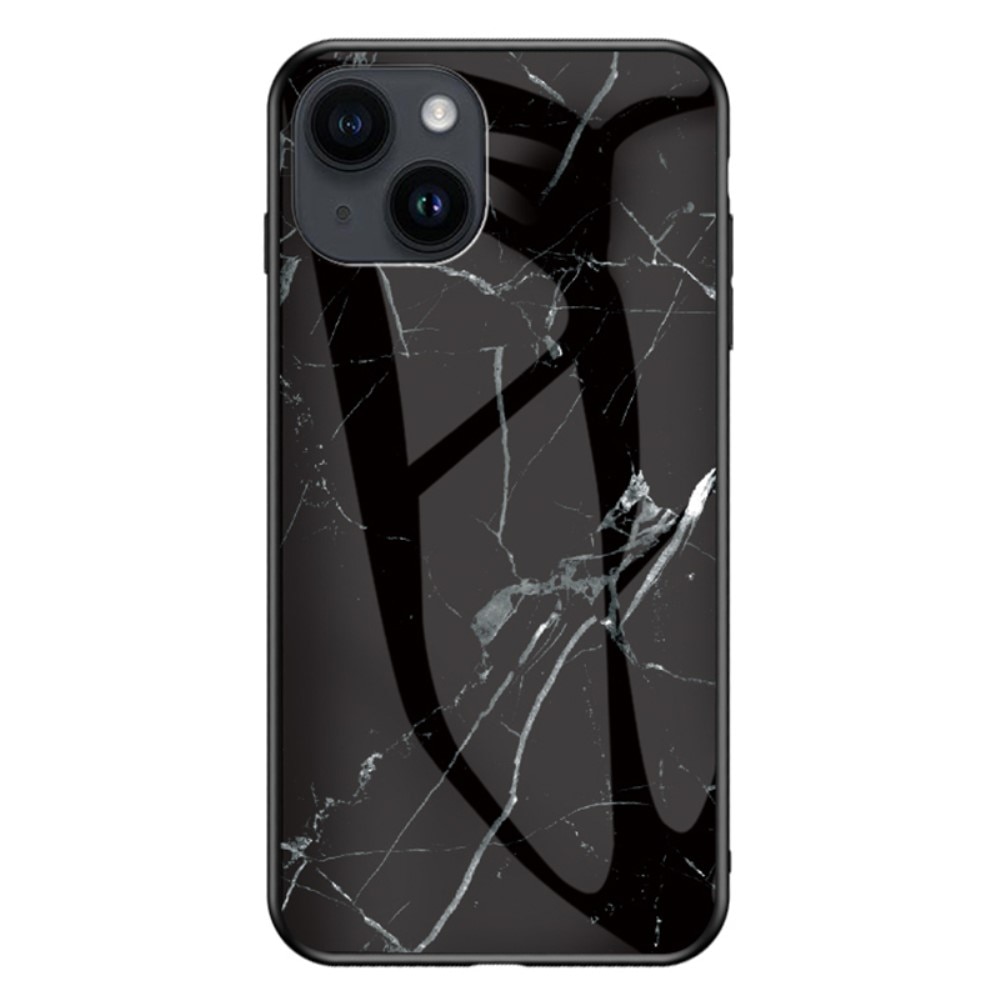 Panssarilasi Kuori iPhone 15 Plus musta marmoria