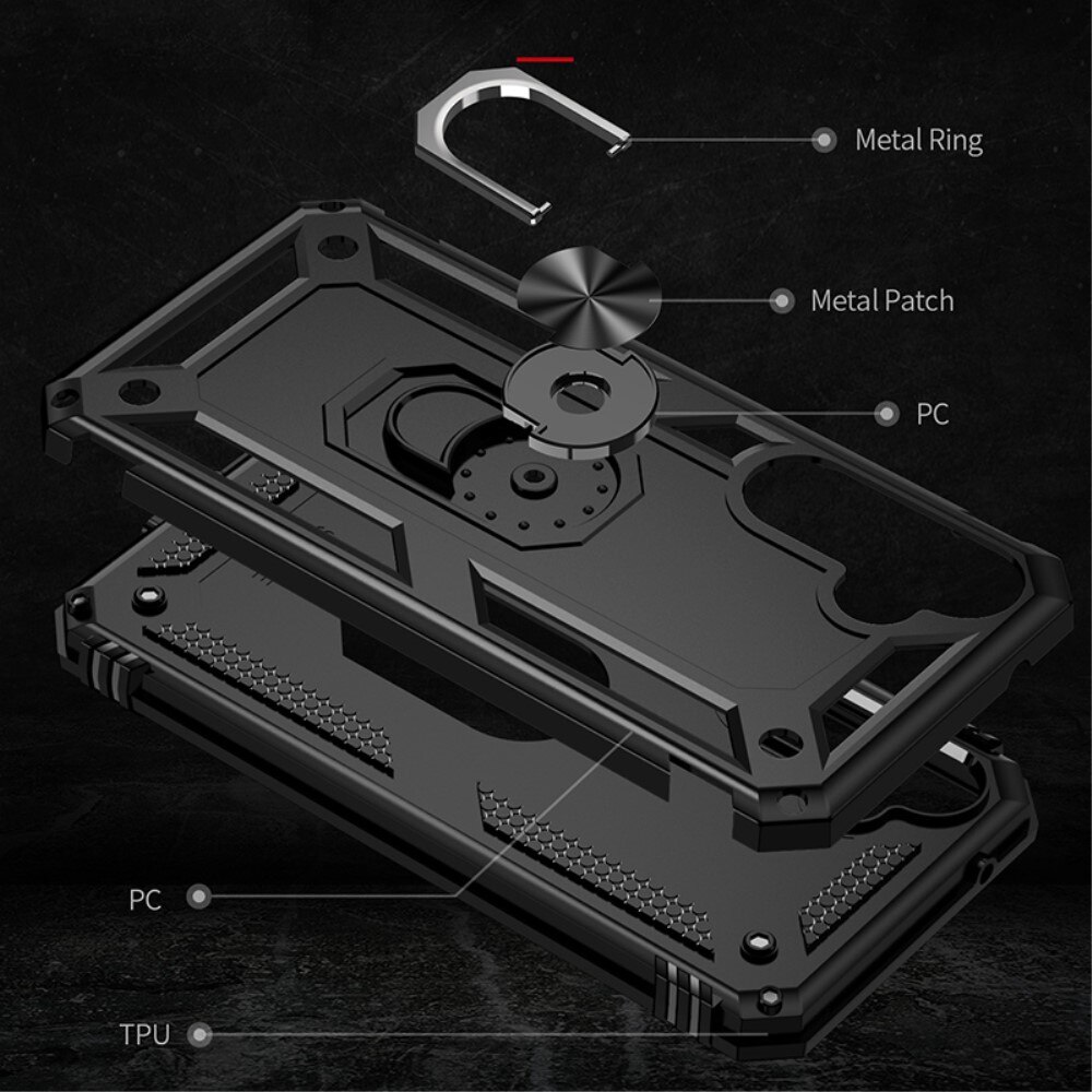 Hybridikuori Tech Ring Samsung Galaxy S23 FE musta