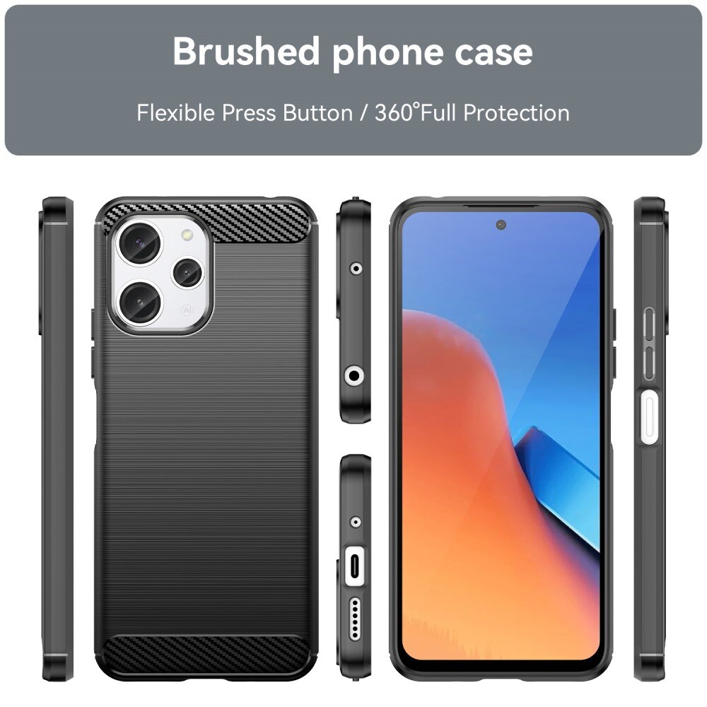 Xiaomi Redmi 12 Kuori TPU Brushed Musta