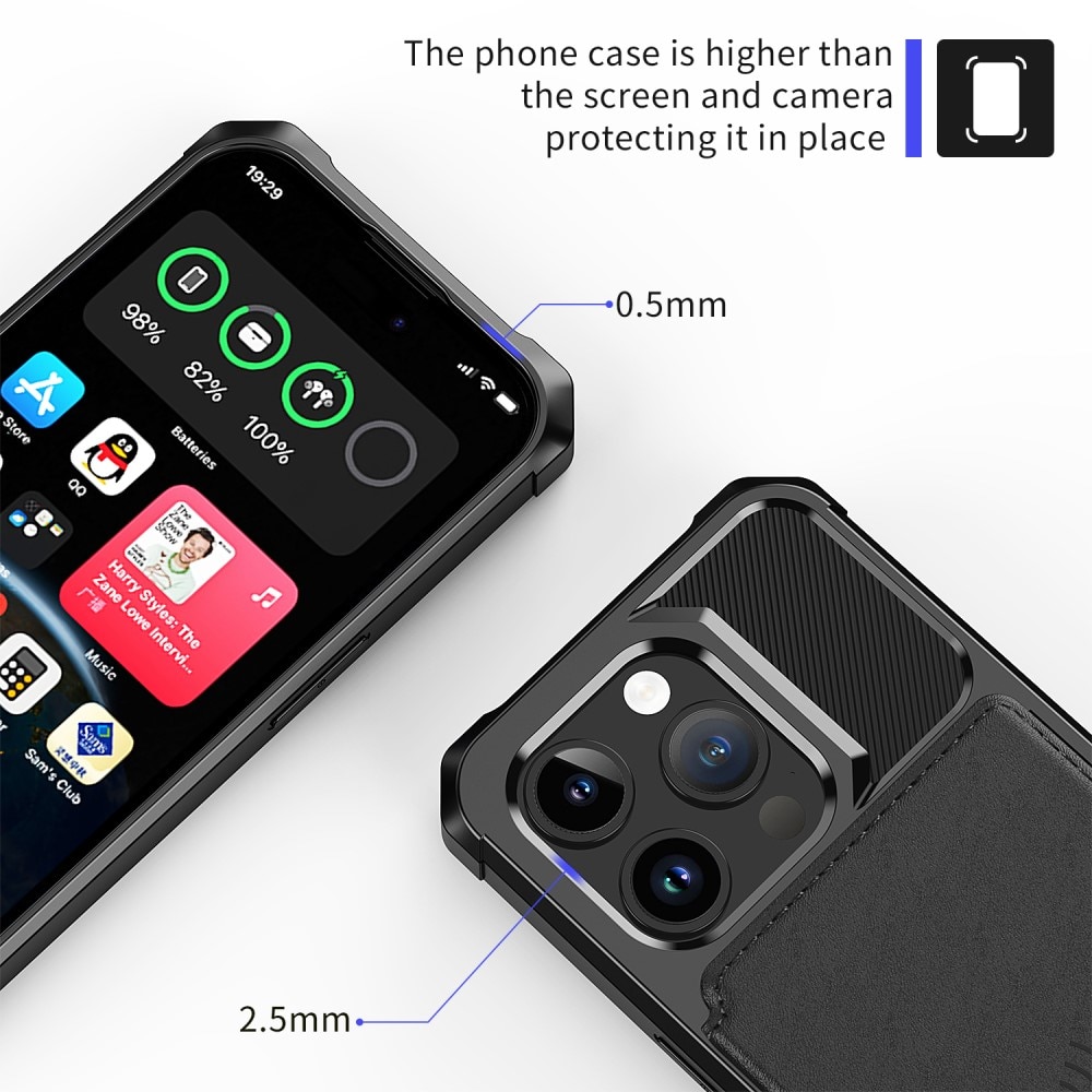 Tough Multi-slot Case iPhone 15 Pro Max musta