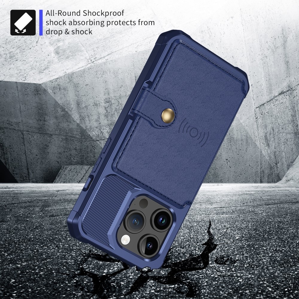 Tough Multi-slot Case iPhone 15 Pro Max sininen