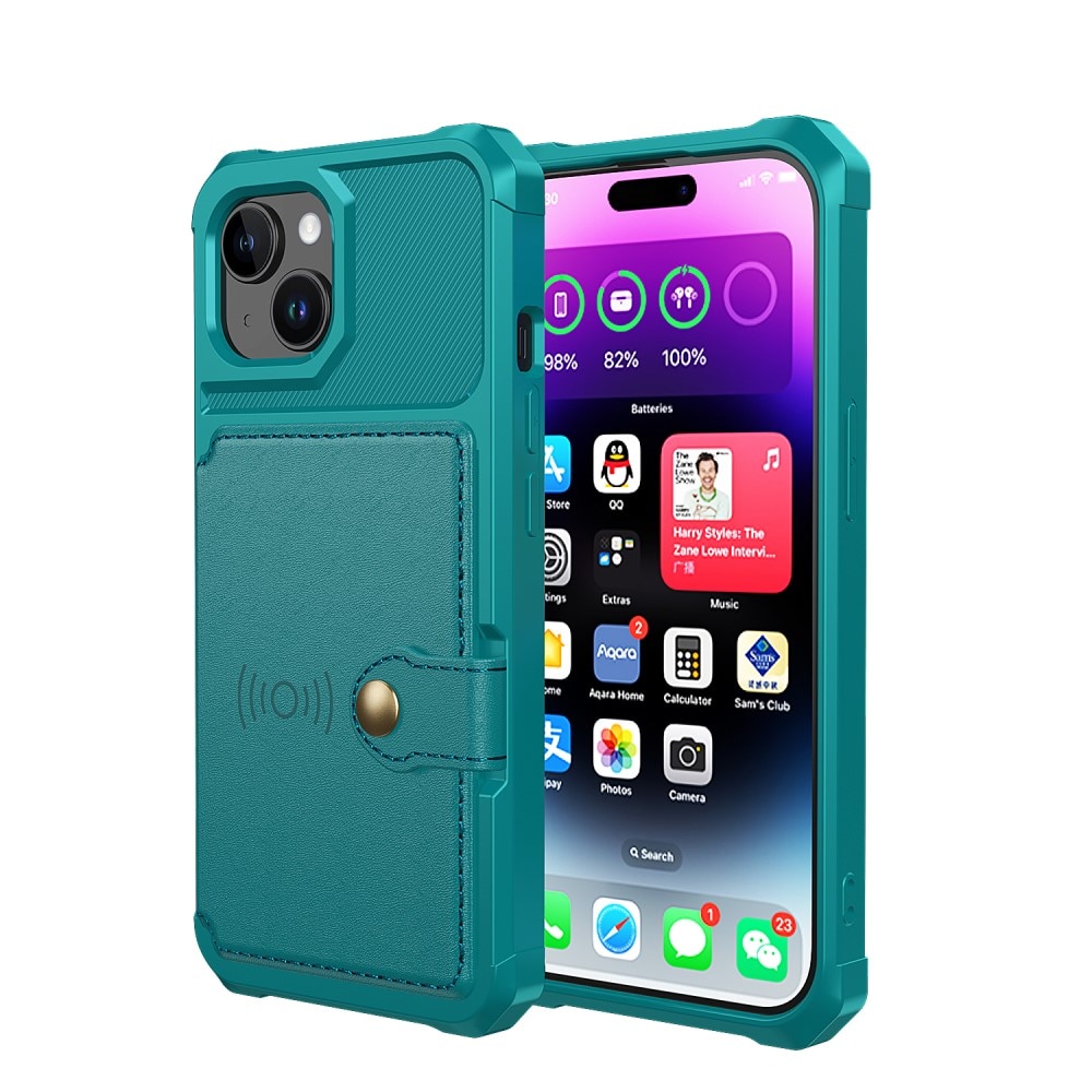 Tough Multi-slot Case iPhone 15 Plus vihreä