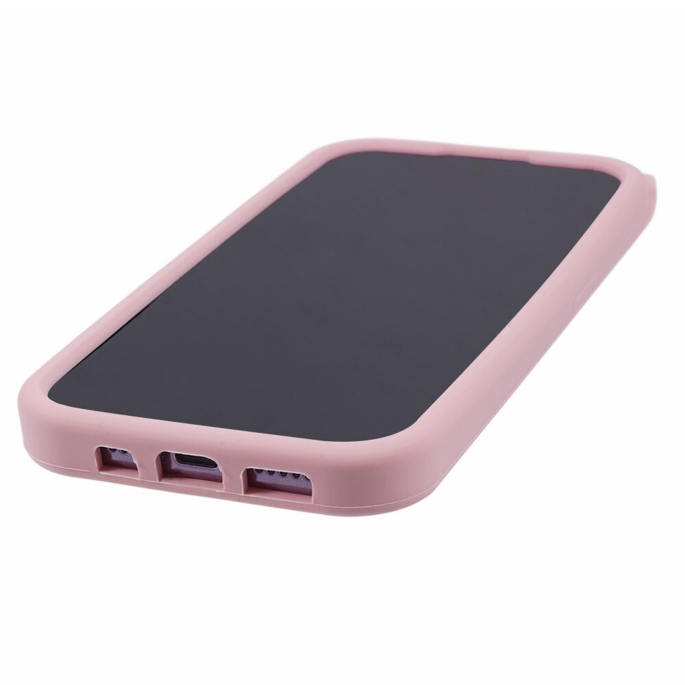 Silikonikuori Kissa iPhone 14 Pro vaaleanpunainen