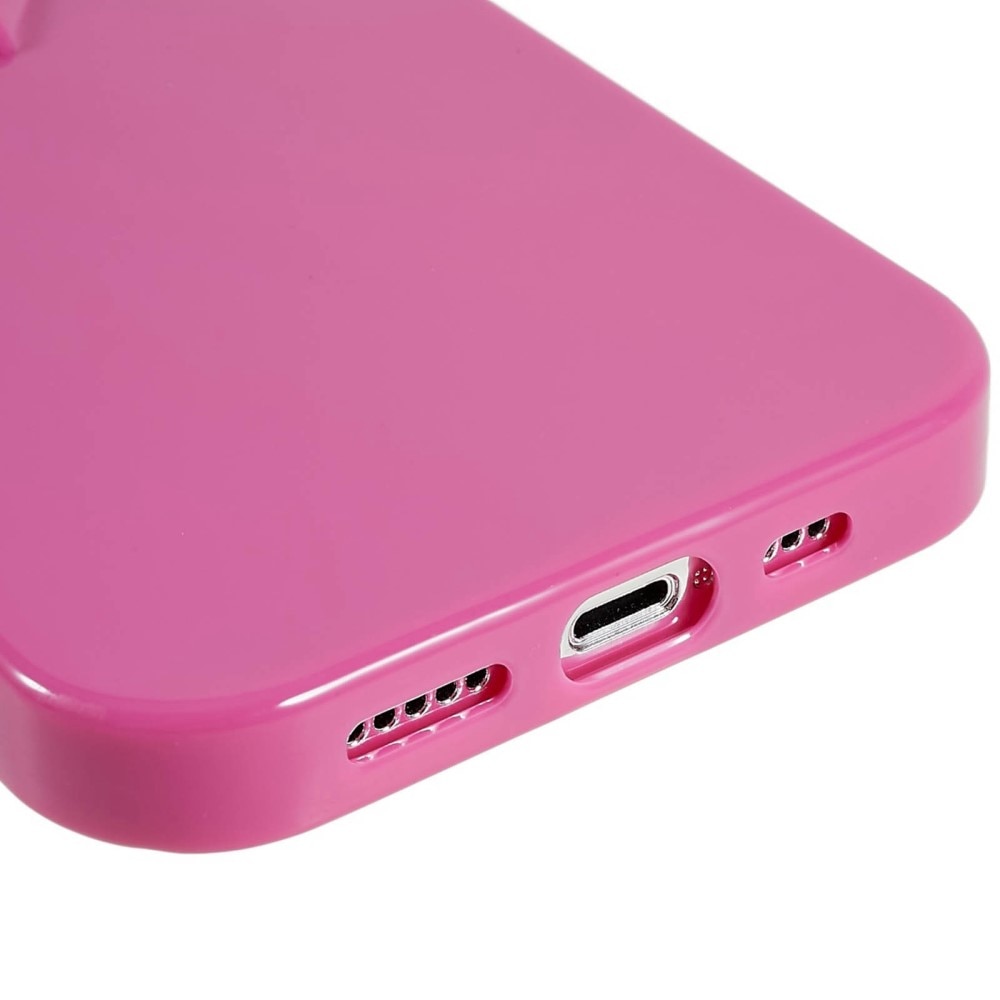 TPU suojakuori sydän iPhone 15 Pro vaaleanpunainen