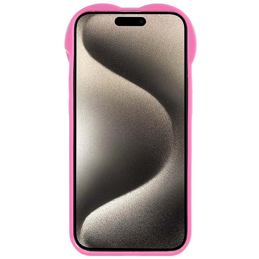 TPU suojakuori sydän iPhone 15 Pro Max vaaleanpunainen