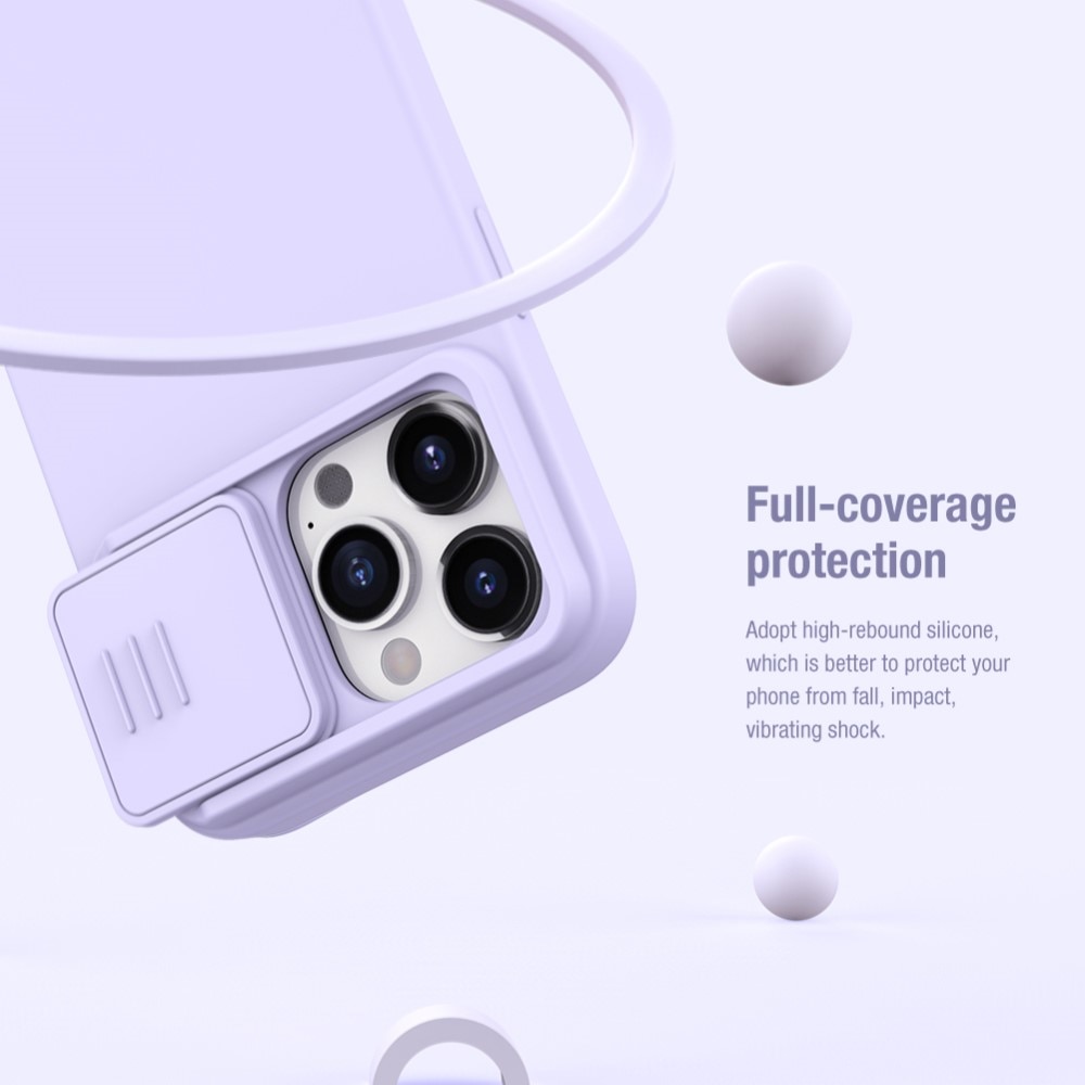 Soft CamShield Kuori iPhone 15 Pro liila