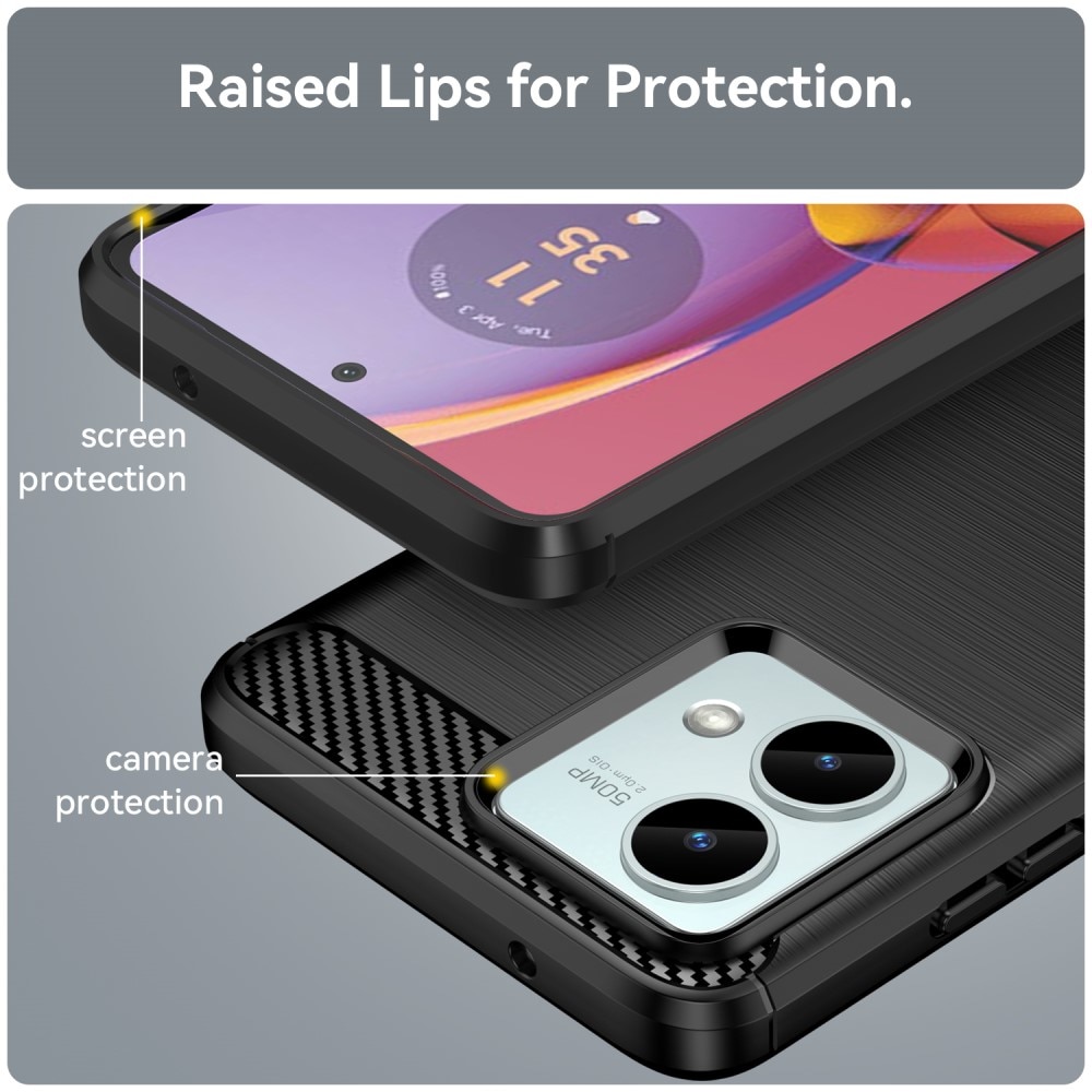Motorola Moto G84 Kuori TPU Brushed Musta