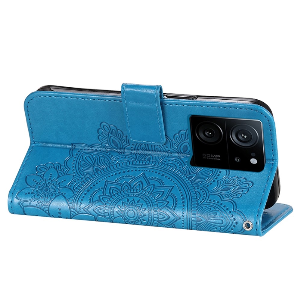 Nahkakotelo Mandala Xiaomi 13T Pro sininen