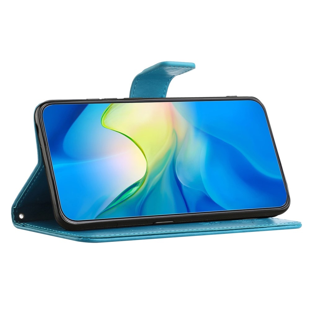 Nahkakotelo Perhonen Motorola Moto G54 Sininen