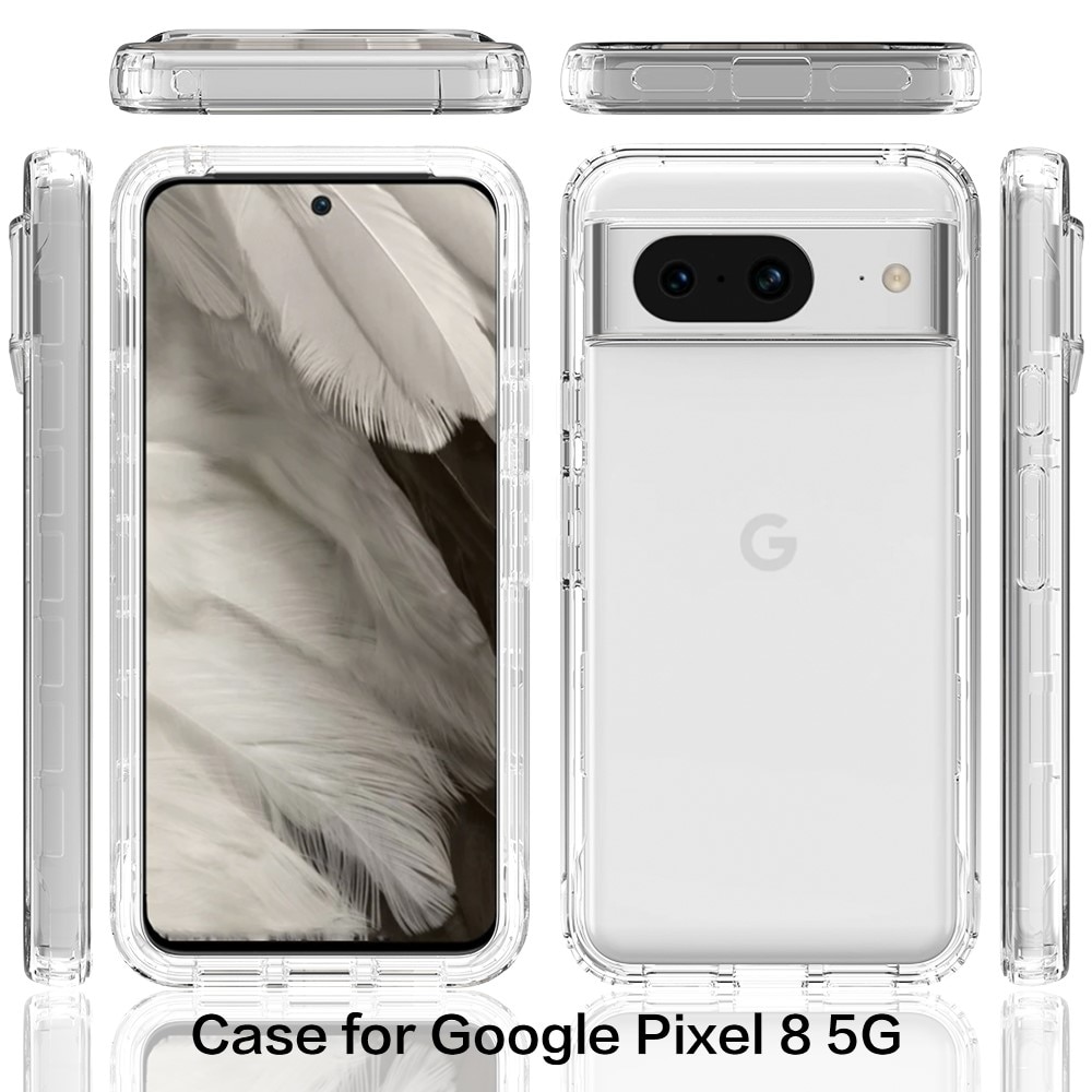 Full Cover Kuori Google Pixel 8 kirkas