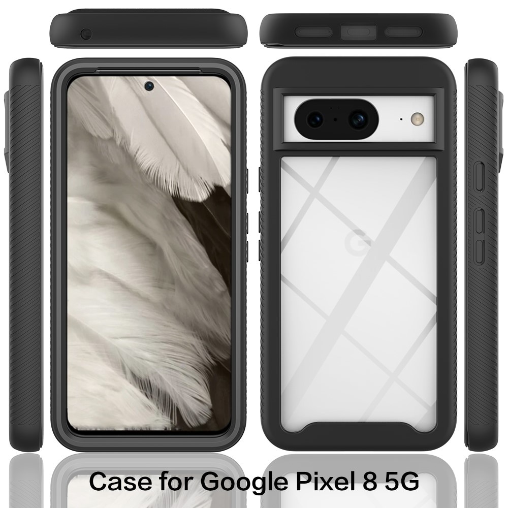 Full Protection Case Google Pixel 8 musta