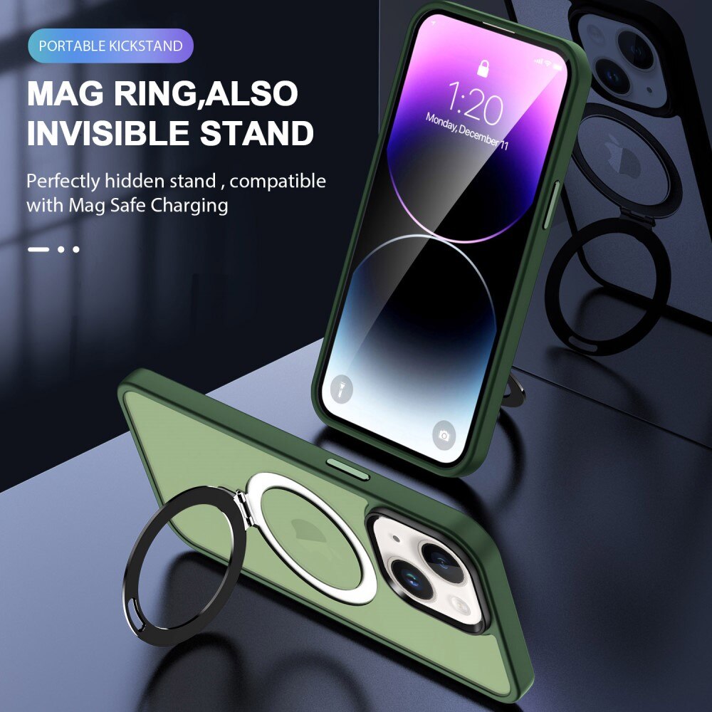 Hybridikuori MagSafe Ring iPhone 15 Plus Vihreä