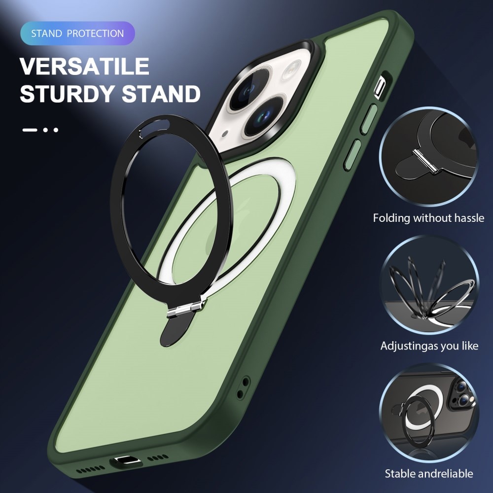 Hybridikuori MagSafe Ring iPhone 15 Plus vihreä