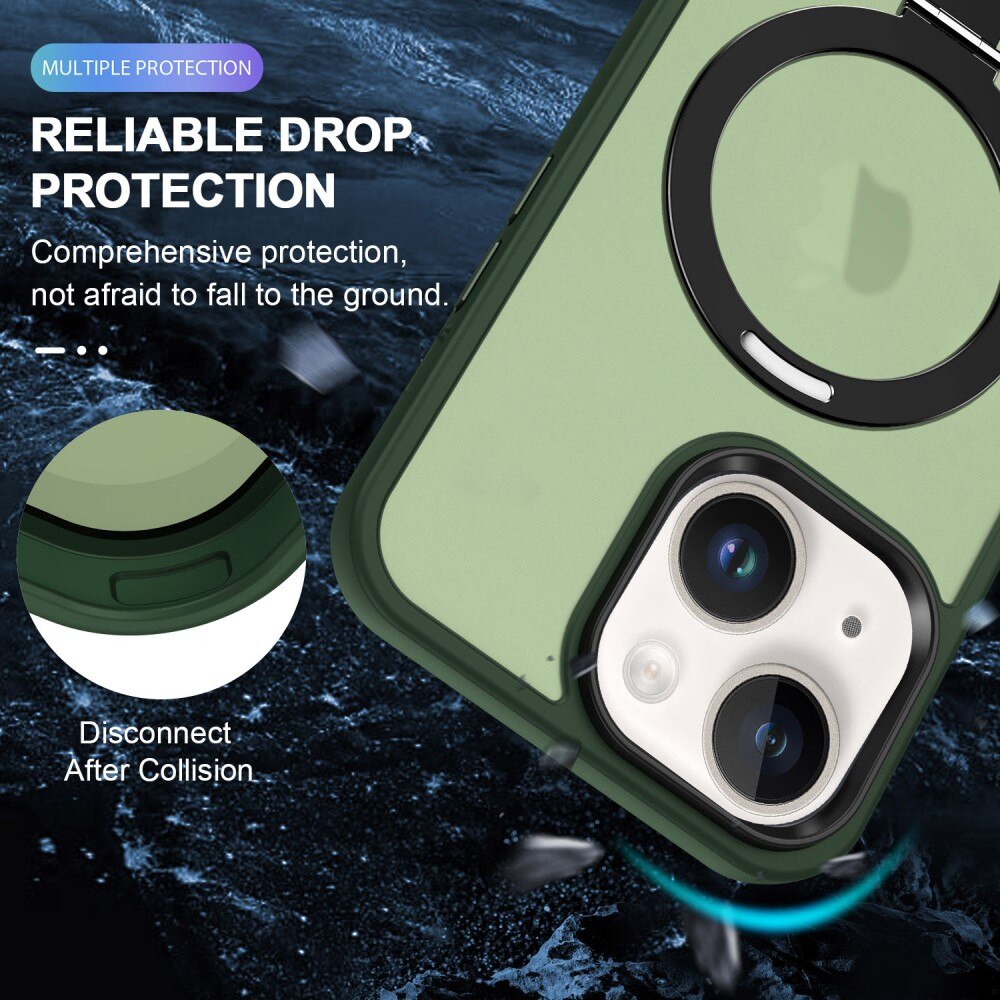 Hybridikuori Magnetic Ring iPhone 15 Vihreä