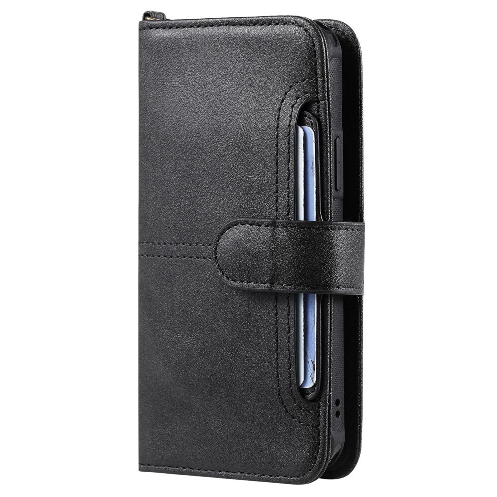 Magnet Leather Wallet iPhone 15 Pro Max musta