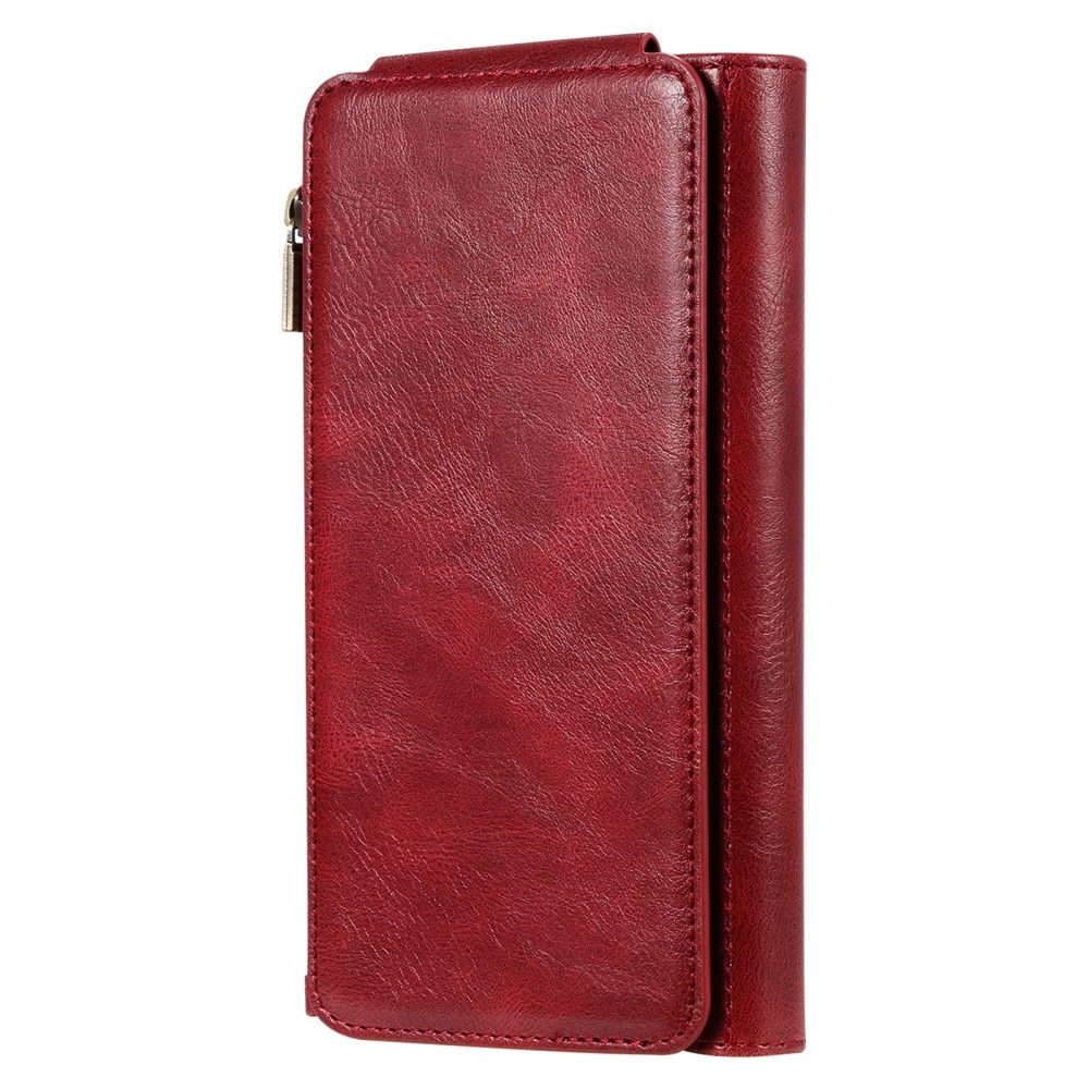 Magnet Leather Multi-Wallet iPhone 15 Pro punainen