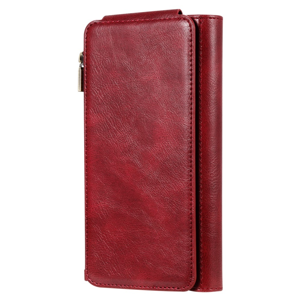 Magnet Leather Multi-Wallet iPhone 15 Pro Max punainen
