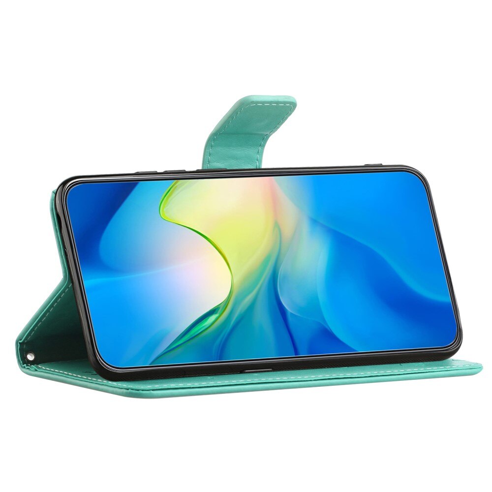 Nahkakotelo Perhonen Samsung Galaxy S24 Vihreä