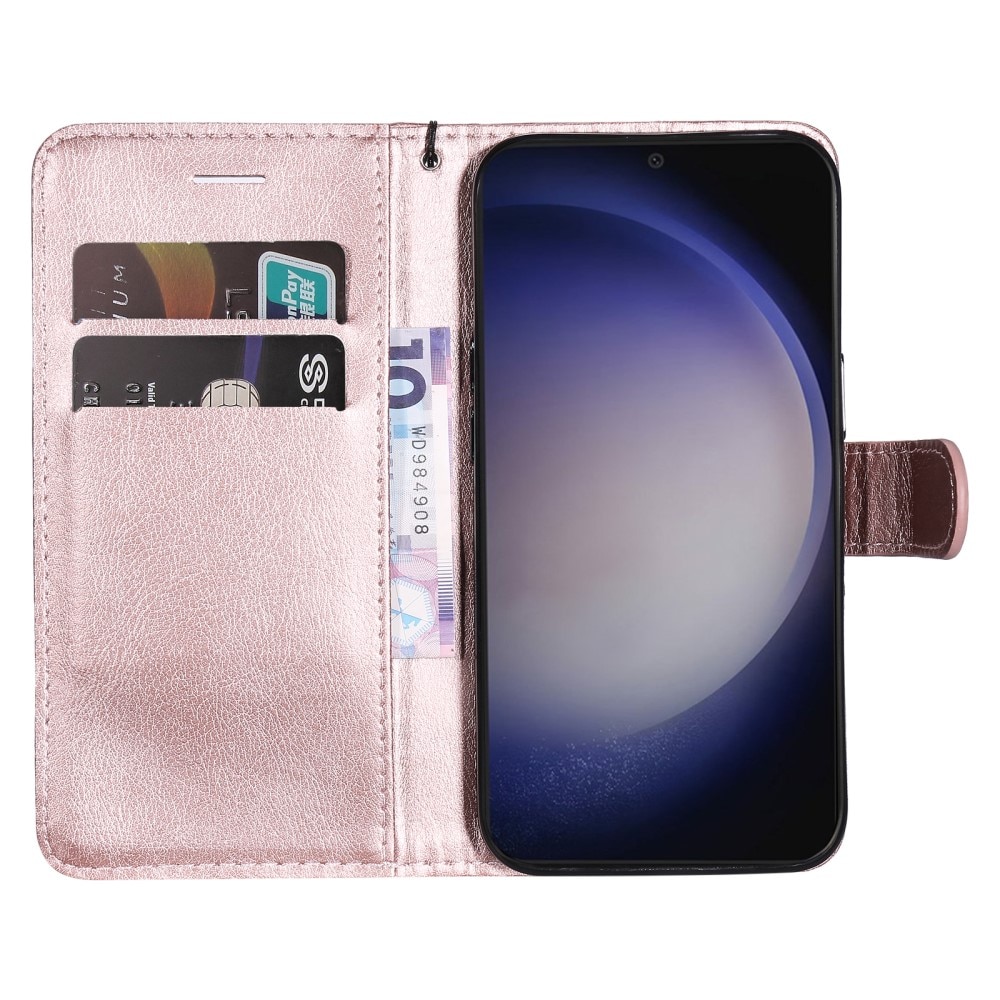 Samsung Galaxy S24 Lompakkokotelo vaaleanpunainen