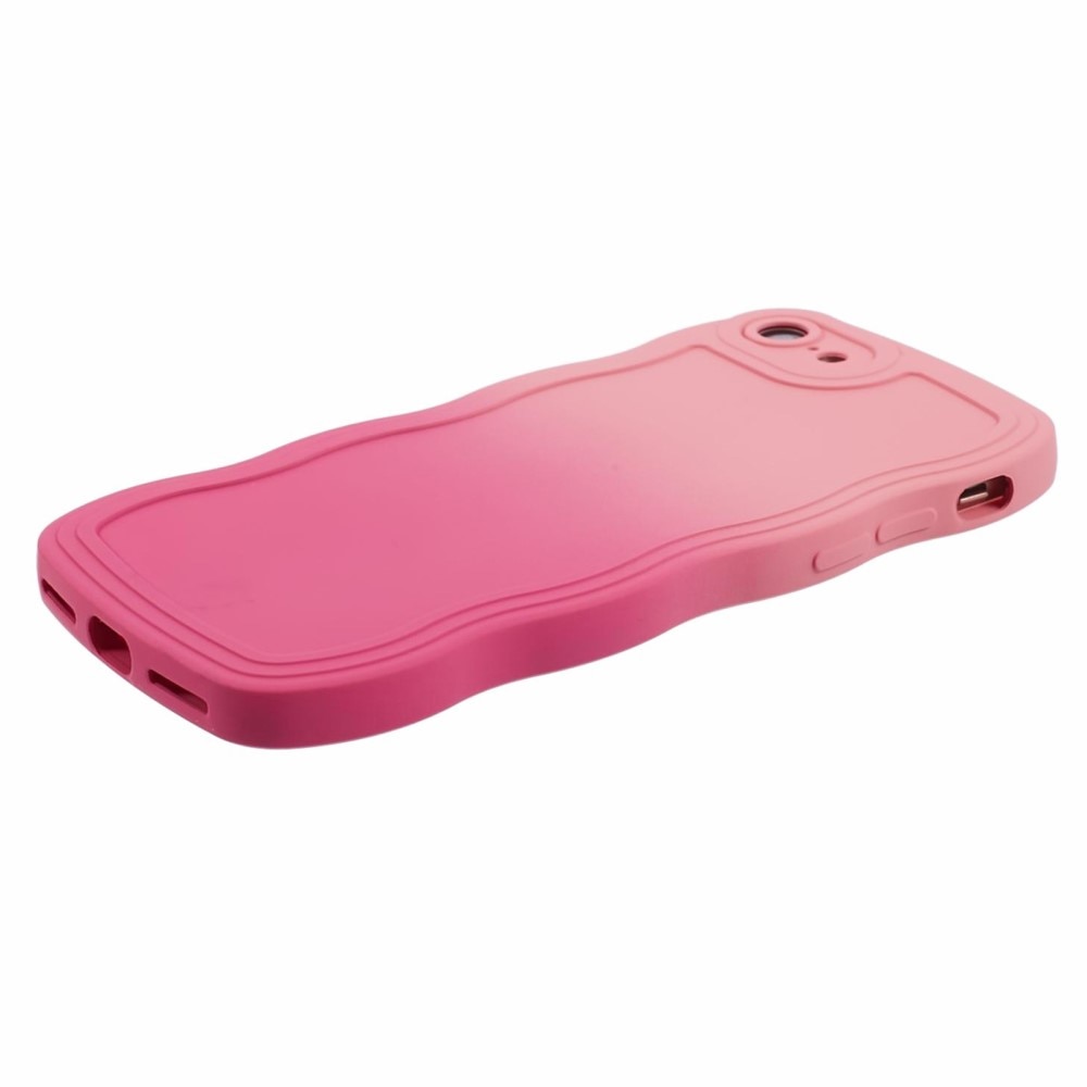 Wavy Edge Kuori iPhone 8 vaaleanpunainen ombre