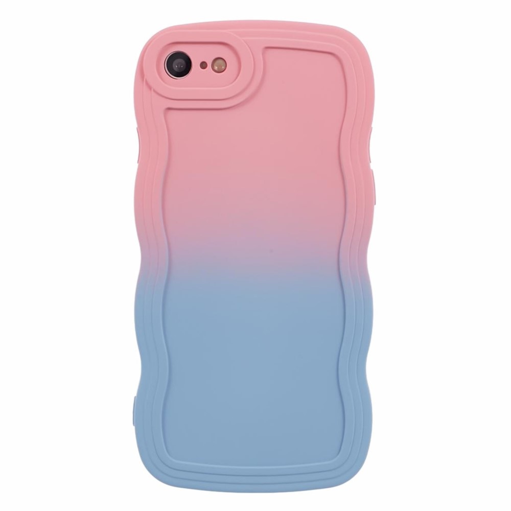 Wavy Edge Kuori iPhone SE (2022) vaaleanpunainen/sininen ombre