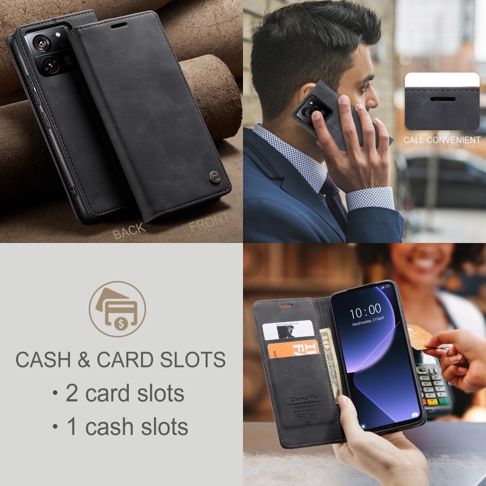 Slim Lompakkokotelo Xiaomi 13T Musta