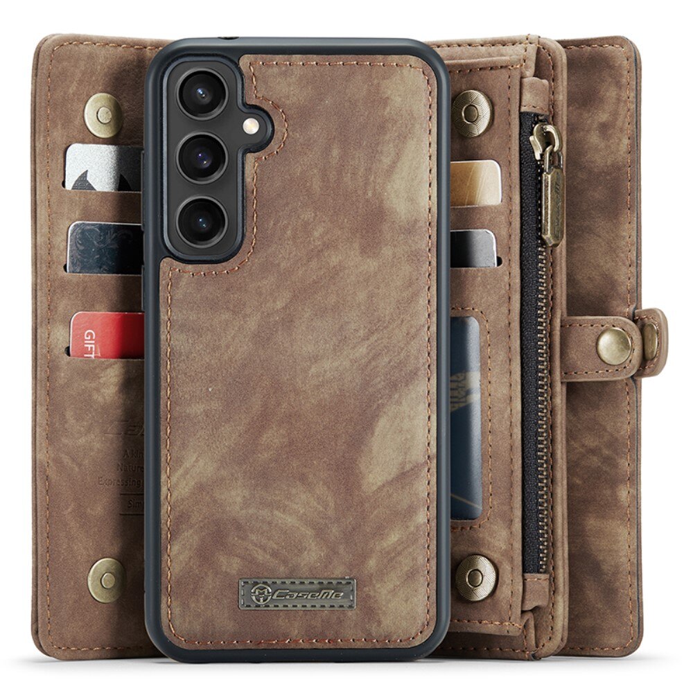 Multi-slot Suojakotelo Samsung Galaxy S23 FE Ruskea