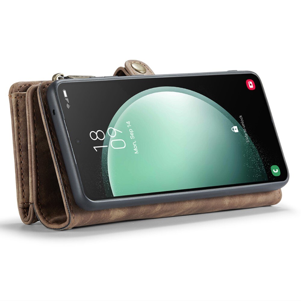 Multi-slot Suojakotelo Samsung Galaxy S23 FE Ruskea