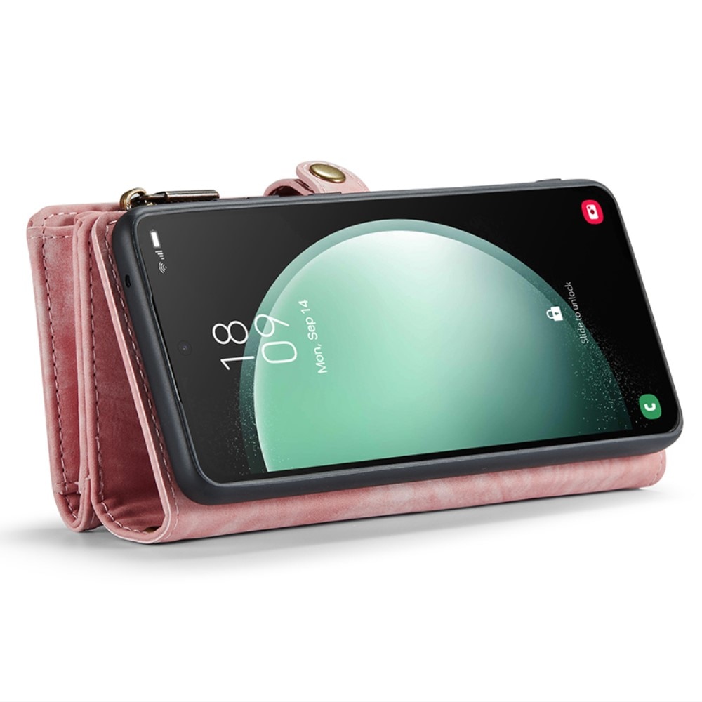 Multi-slot Suojakotelo Samsung Galaxy S23 FE vaaleanpunainen
