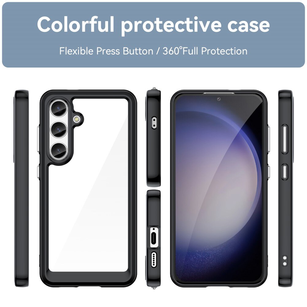 Crystal Hybrid Case Samsung Galaxy S24 musta