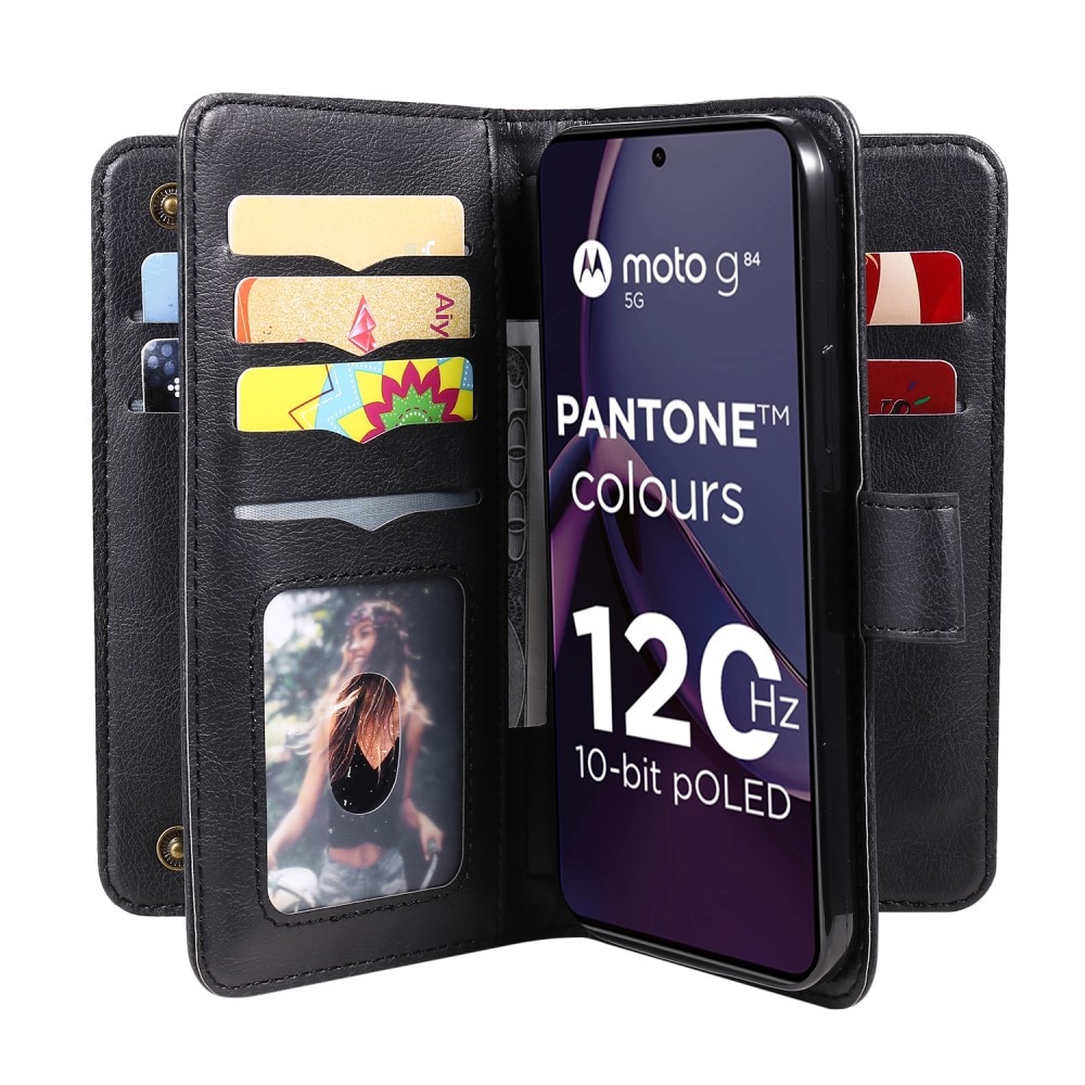 Lompakkokotelo Multi-slot Motorola Moto G84 musta