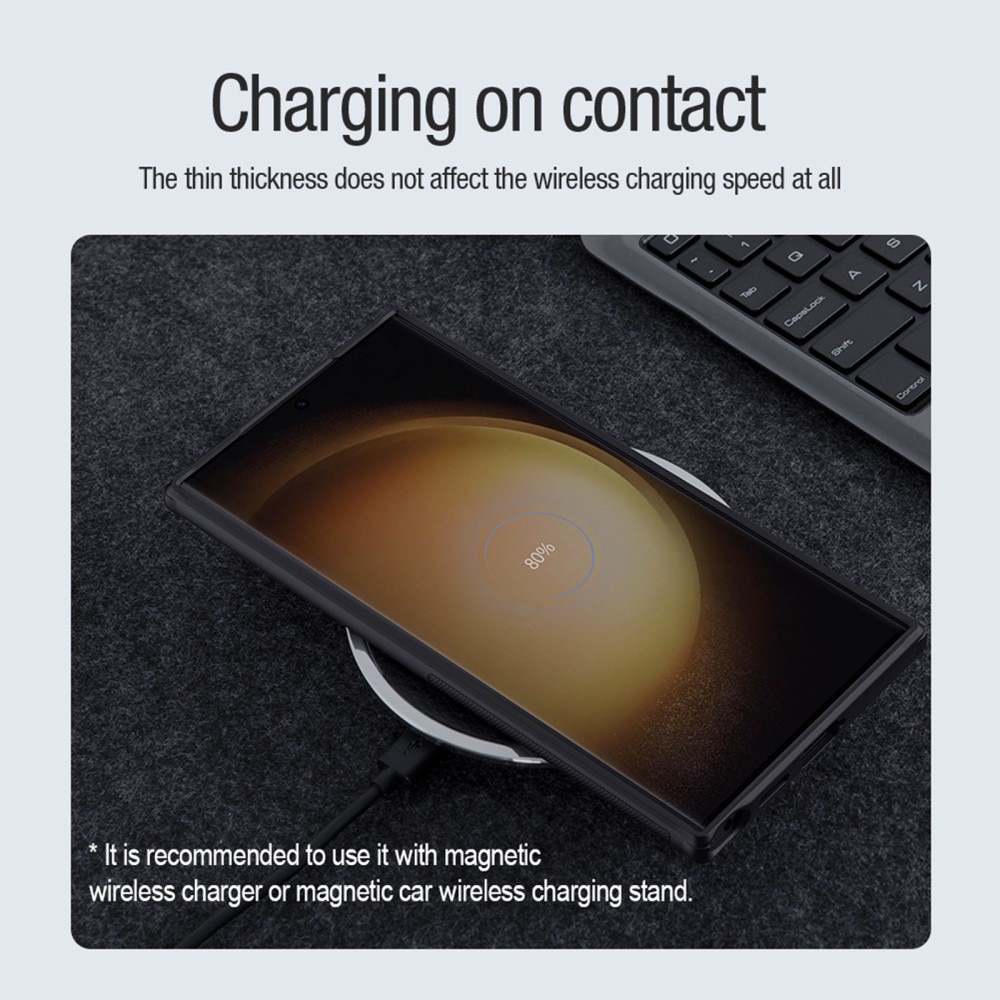 Frosted Shield MagSafe Samsung Galaxy S24 Ultra Musta