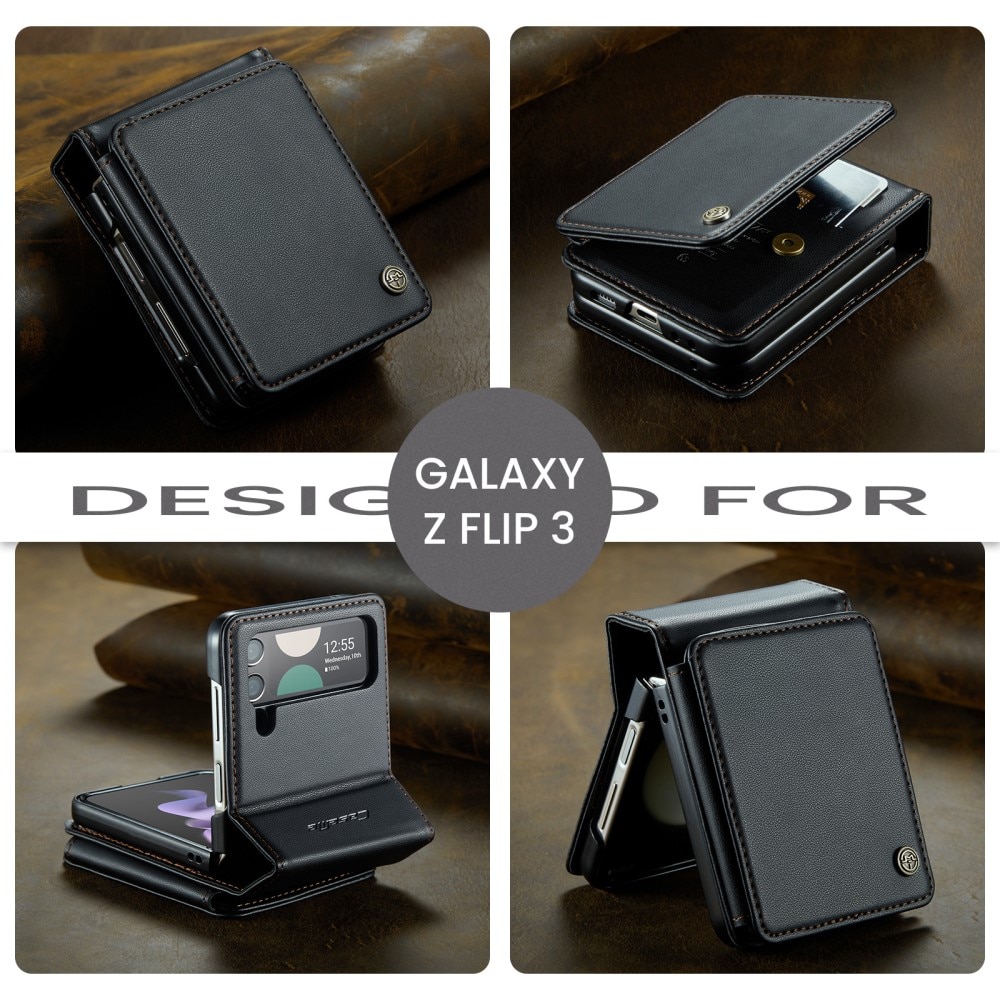 RFID-blocking Lompakonkuori Samsung Galaxy Z Flip 3 musta