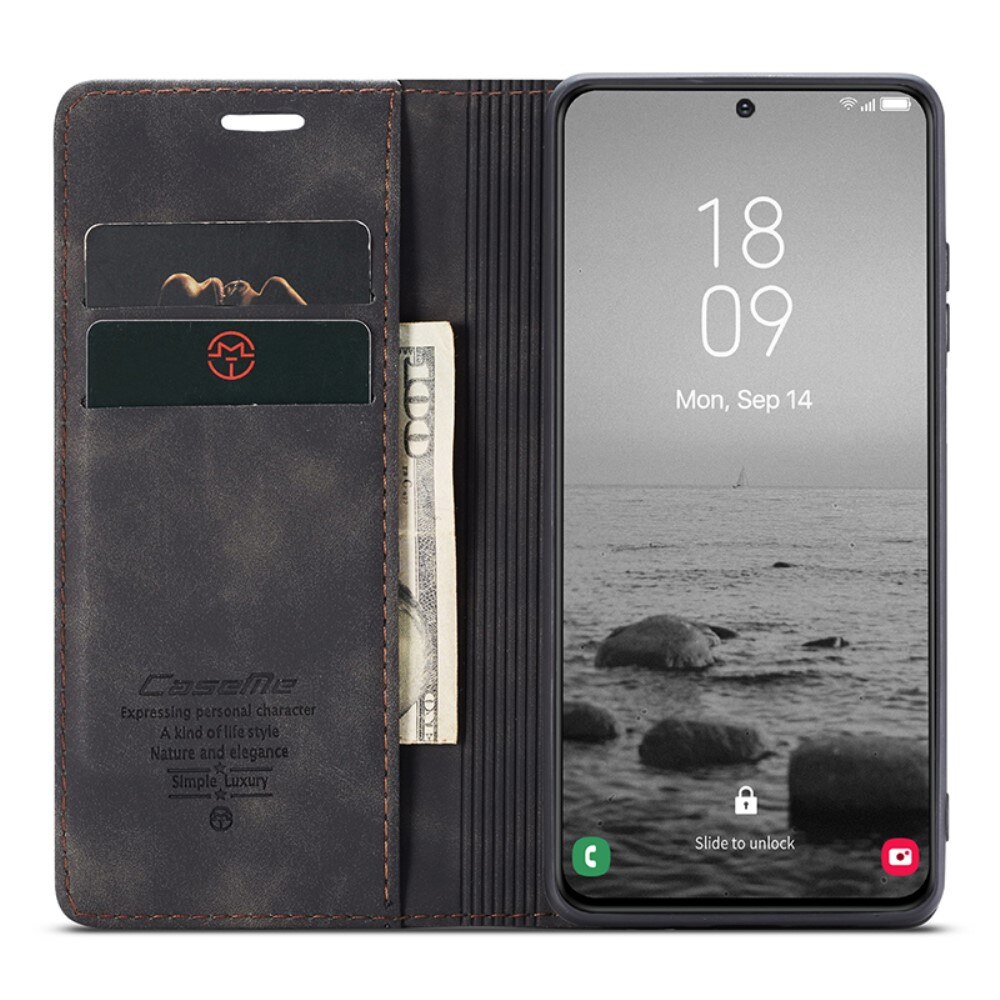 Slim Lompakkokotelo Samsung Galaxy S24 Plus Musta