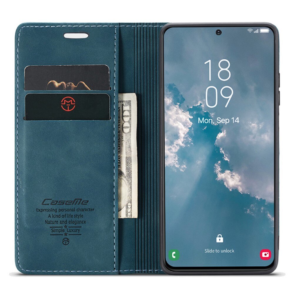 Slim Lompakkokotelo Samsung Galaxy S24 Plus Sininen