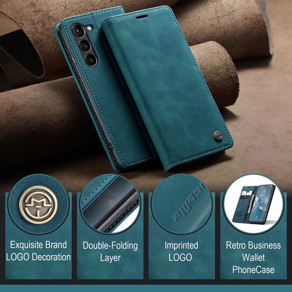 Slim Lompakkokotelo Samsung Galaxy S24 Plus Sininen