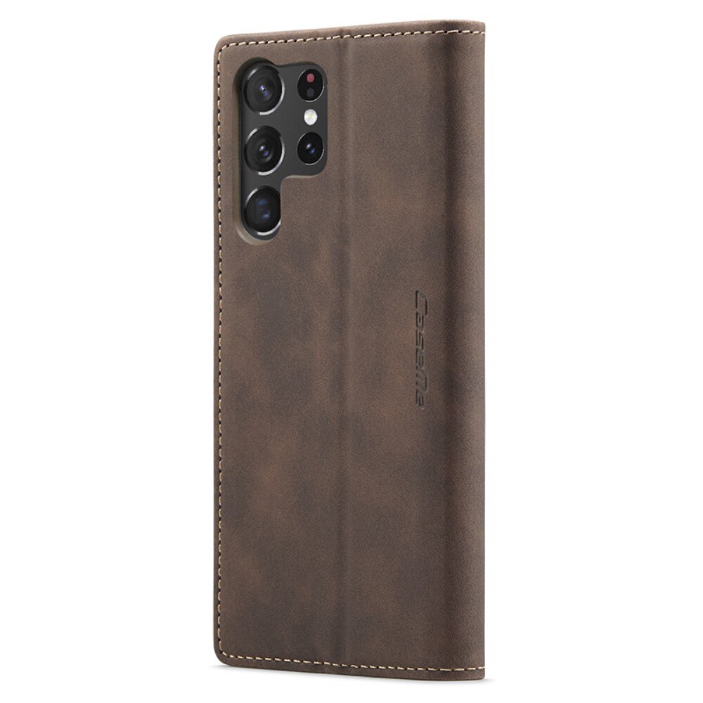 Slim Lompakkokotelo Samsung Galaxy S24 Ultra Ruskea
