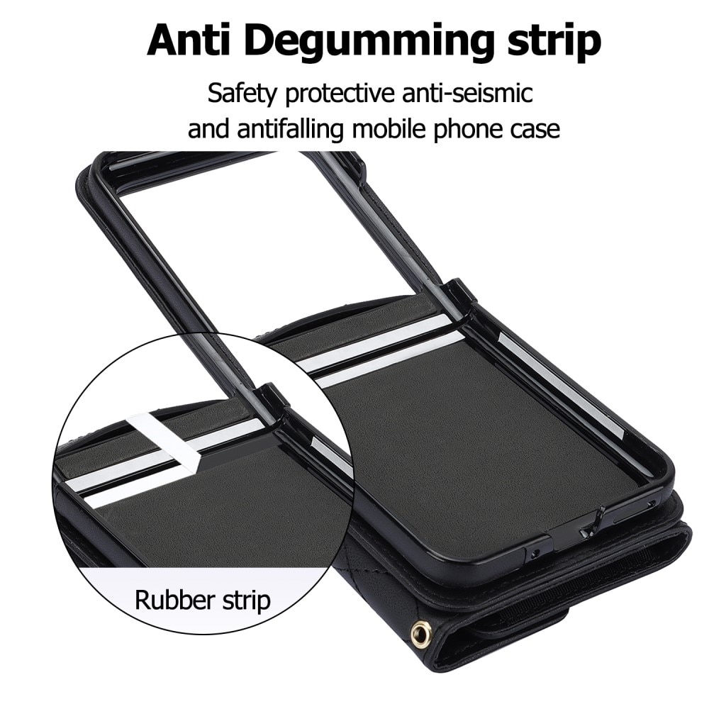 RFID-blocking Lompakkolaukku Motorola Razr 40 Ultra Quilted musta