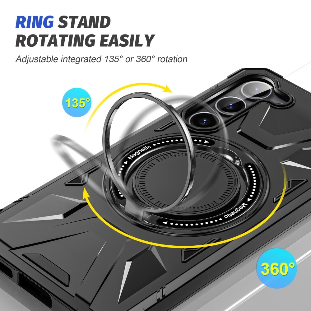 Hybridikuori Tech MagSafe Ring Samsung Galaxy S24 Plus musta
