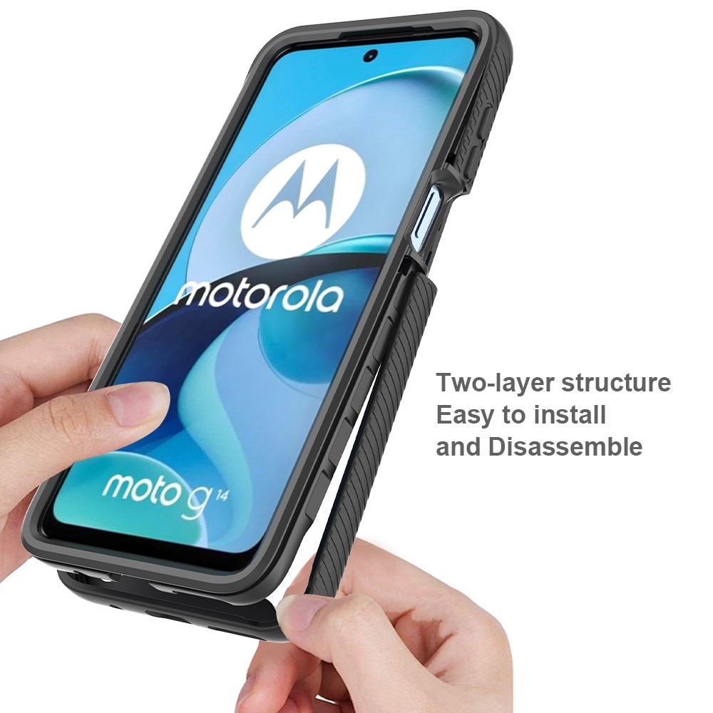 Full Protection Case Motorola Moto G14 musta