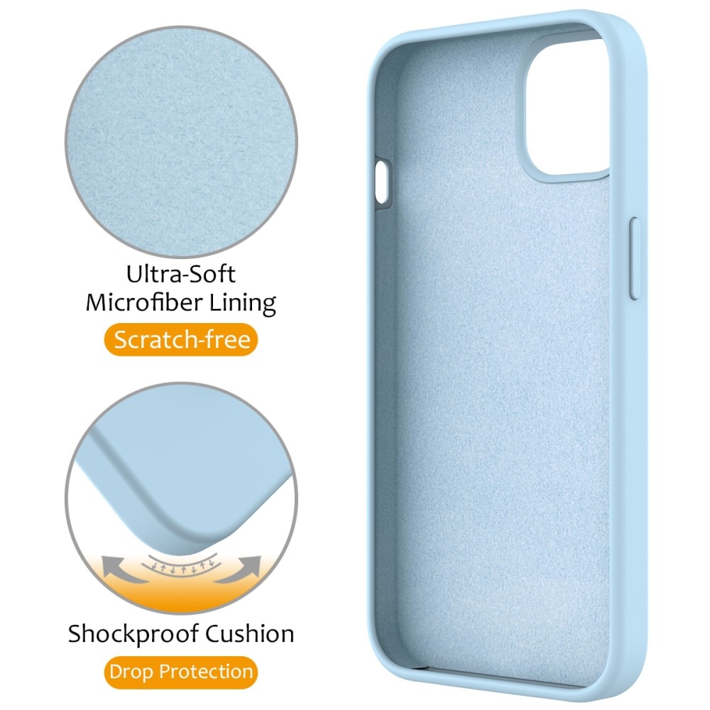 Silikonikuori Kickstand MagSafe iPhone 13 sininen