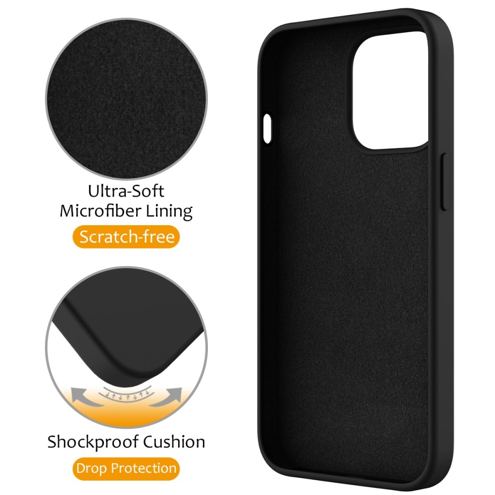 Silikonikuori Kickstand MagSafe iPhone 15 Pro musta