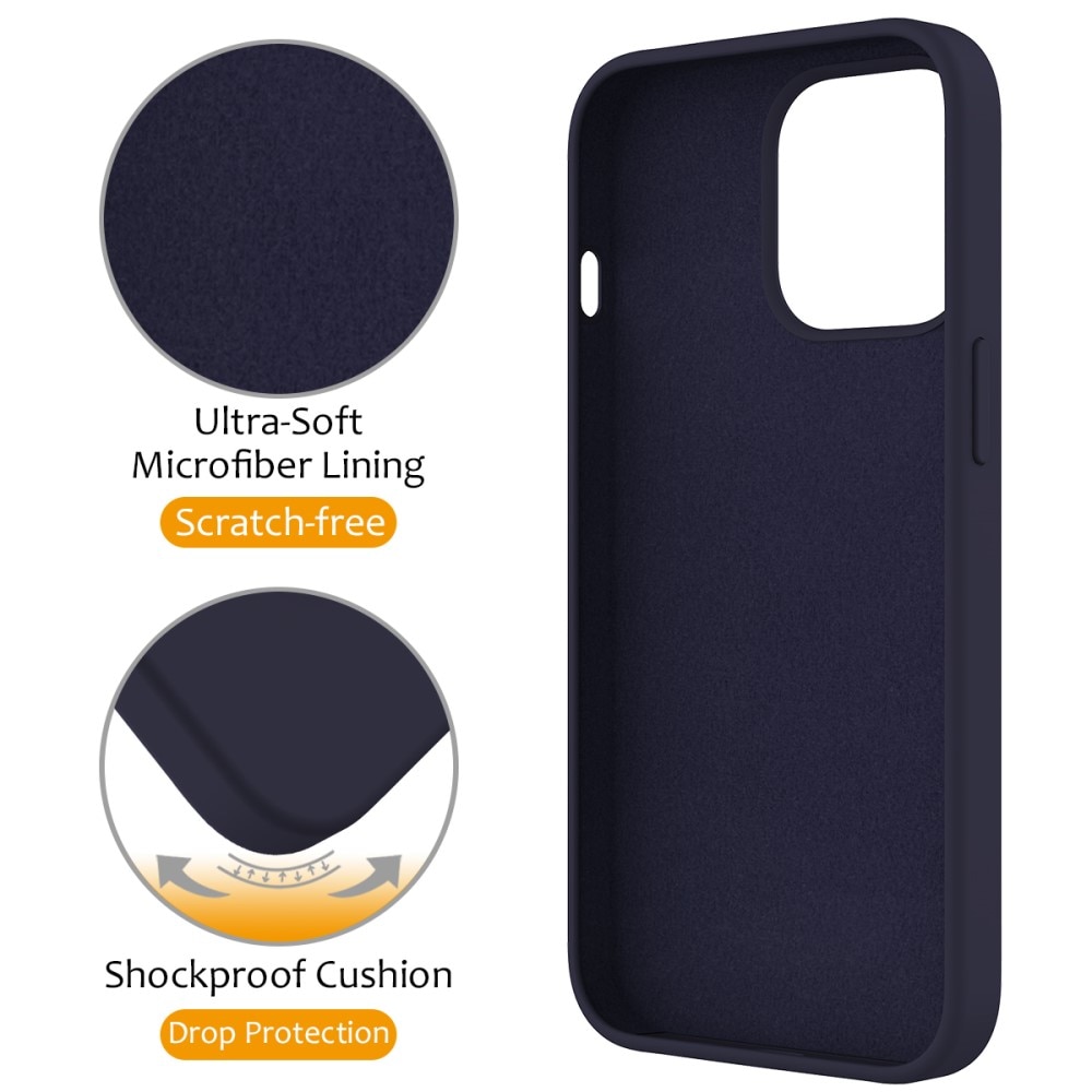 Silikonikuori Kickstand MagSafe iPhone 15 Pro Max vaaleansininen