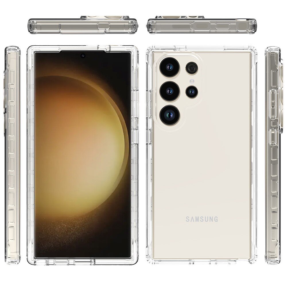 Full Protection Case Samsung Galaxy S24 Ultra läpinäkyvä