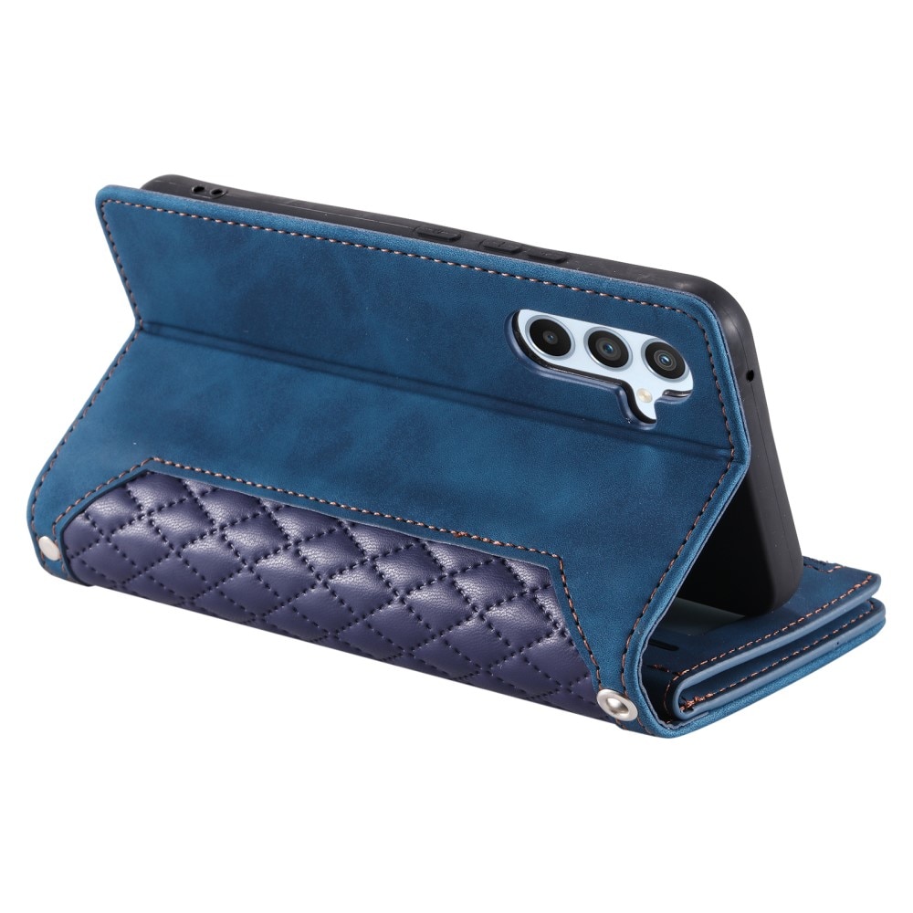 Lompakkolaukku Samsung Galaxy A55 Quilted sininen