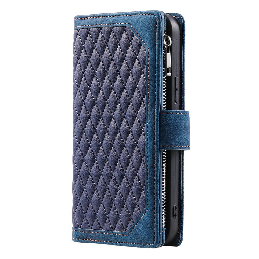 Lompakkolaukku Samsung Galaxy A55 Quilted sininen