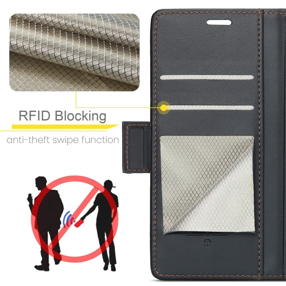 RFID-blocking Slim Lompakkokotelo Google Pixel 8a musta